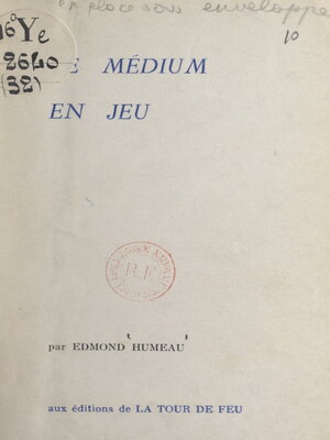 cover image of Le médium en jeu